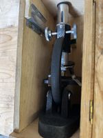 Antikes schulmikroskop gebraucht funktioniert