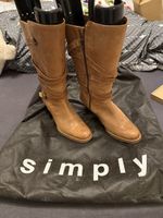 Damen Stiefel Leder braun Grösse 38 Made in Italy