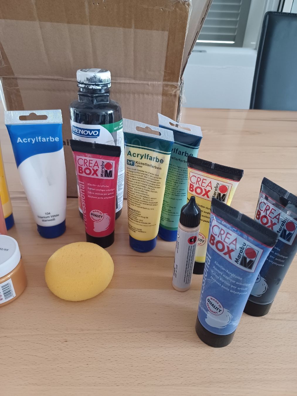 Colori: Acrylfarben Set Crea Box diverse Farben – Usato da Zell LU venduto da sunrise02 3