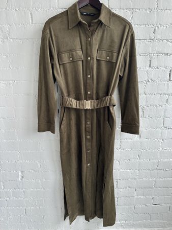 ZARA Hemdkleid mit Gürtel – Grösse M