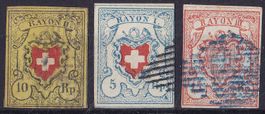 Petit lot Rayons 16II-17II-18 oblit. SBK 1'400.-