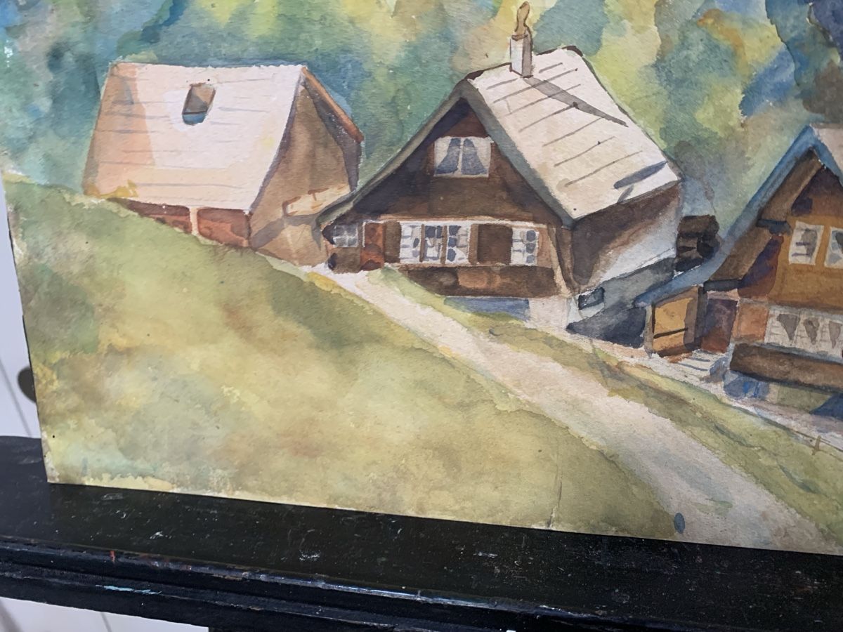 Gemälde: Trogen AR Kantonsschule 1943 – Gebraucht aus Wolfhalden von SecondAntique 2