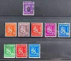 Finnland, Löwe (1946-1952), 10 Werte #