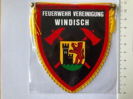 Vintage Fanion/Wimpel   FEUERWEHR  VEREINIGUNG  WINDISCH