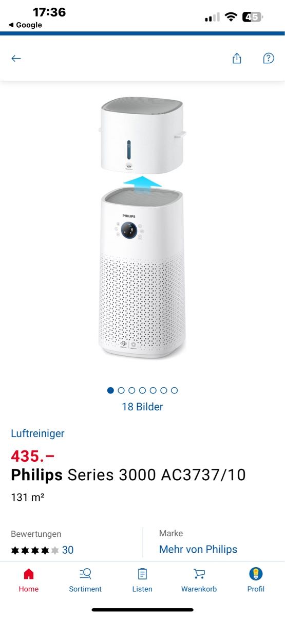 Philips Purificatori d'aria: Philips Luftreinigung – Nuovo e nell'imballaggio originale da Tobel venduto da honda955 6