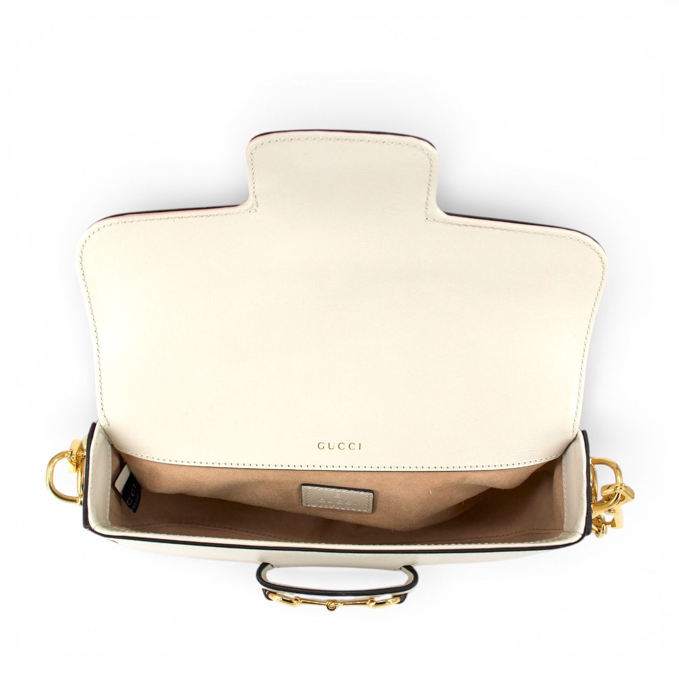 Gucci Borse da donna: Gucci Small Horsebit 1955 crème – Usato da Binningen venduto da Designerlabels 4
