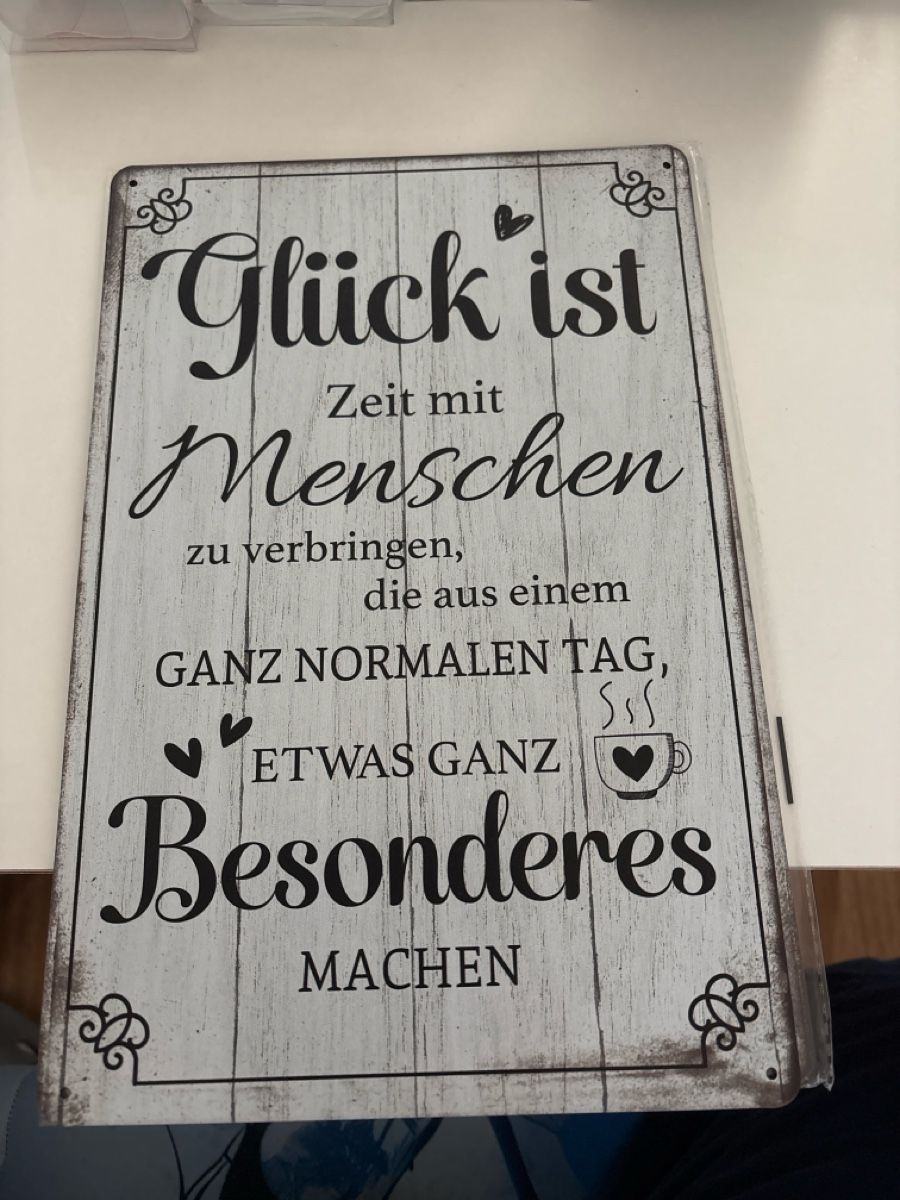 Insegne: Schild mit schönem Spruch – Nuovo (secondo la descrizione) da Amriswil venduto da SCHLOSSGEISTLI
