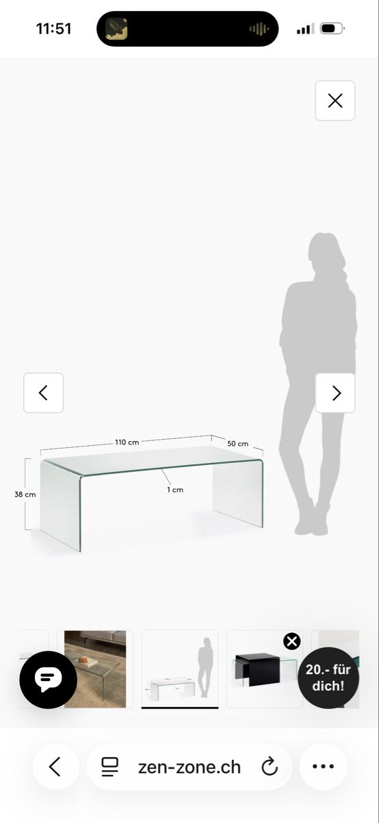 Tables: Couchtisch aus Glas – D'occasion à Wangen b. Olten par stu_28hn 1