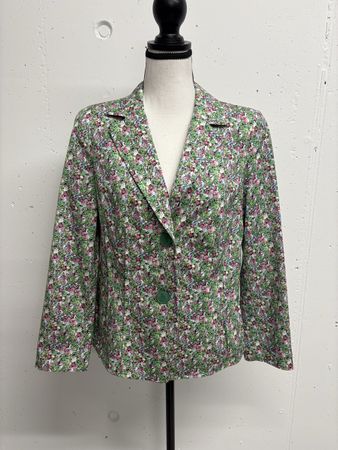 RIANI Blazer Gr. 40 grün gemustert rosa Blumen