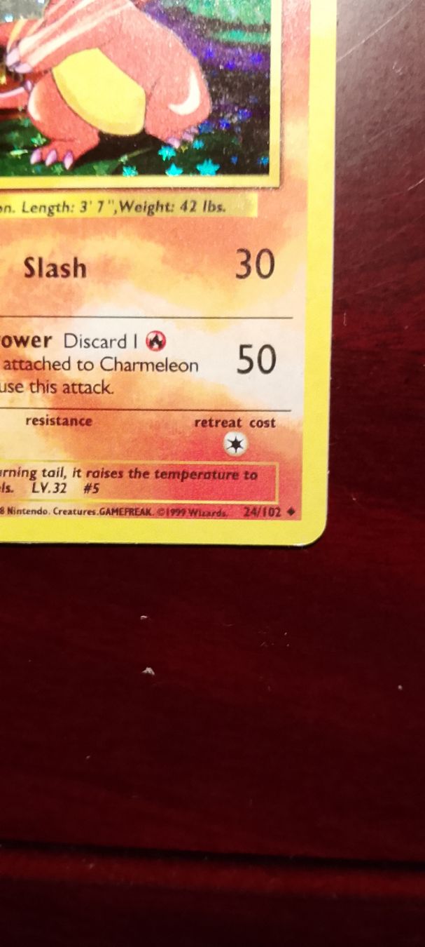Pokémon Carte collezionabili: Pokémon Charmeleon 24/102 Base Set Shadowless – Usato da Dübendorf venduto da John1893 2
