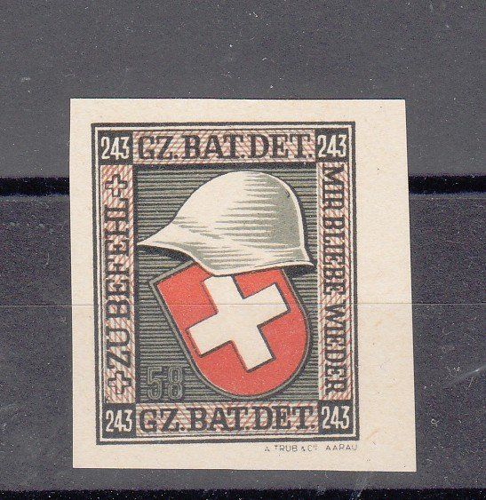 Tutti i francobolli: Grenztruppen 155B/2** Gz.Bat.Det.243 Kat.150.- – Usato da Herrliberg venduto da Lfrifda