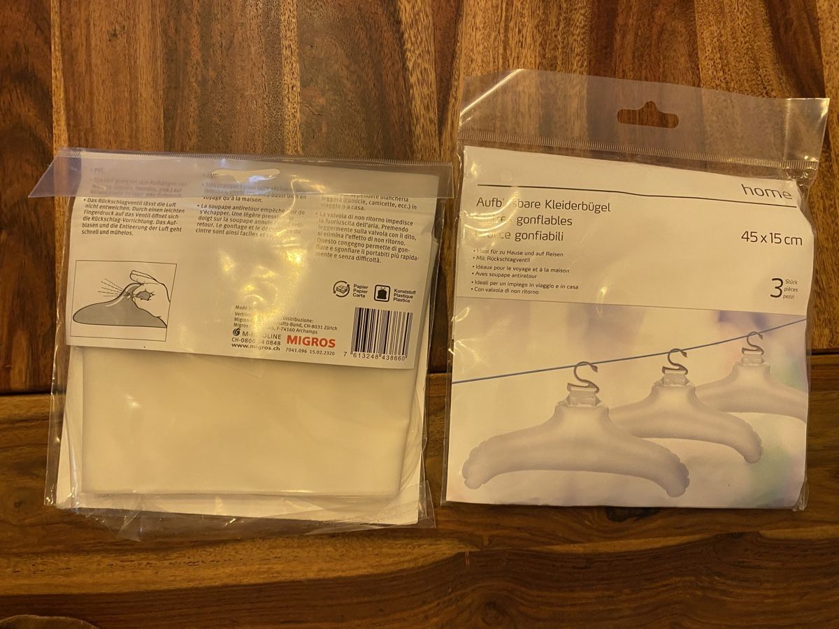 Migros Appendiabiti: Aufblasbare Kleiderbügel – Nuovo e nell'imballaggio originale da Luzern venduto da oli_6x2r 2
