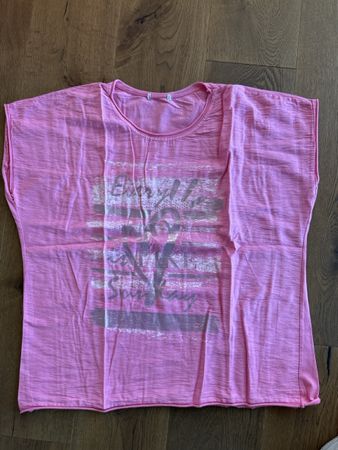 Damen T-Shirt pink mit Aufdruck! ALLES MUSS RAUS!
