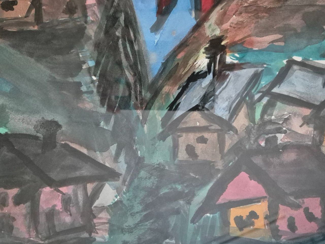 Gemälde: Rene Gertsch Aquarell auf Papier – Gebraucht aus St. Gallen von Morris 1