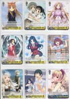 9 diverse Weiss Schwarz japanische Anime Karten - Bushiroad