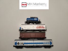 Roco 4380+4339+4358+46147 diverse DB Güterwagen DC H0 in OVP