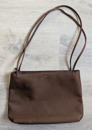 STR Handtasche braun, Stoff, guter Zustand