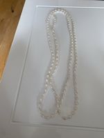 Elegante echte Perlenkette mit Strass 4-reihig 240cm