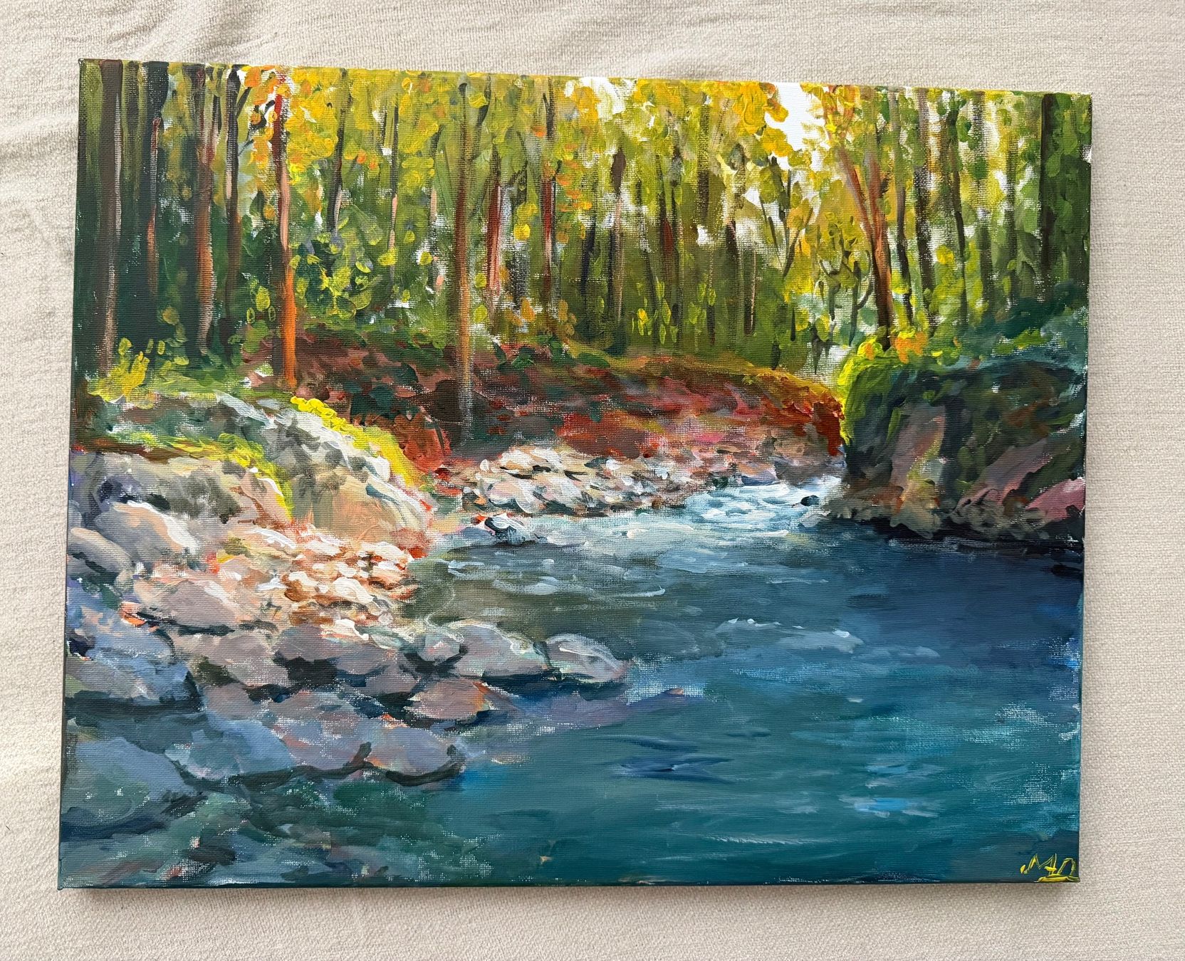 Tableaux: Wald Bach Landschaft 40x50cm – Neuf avec emballage d'origine à Pfäffikon SZ par Andrei_Moro_Kunst 1