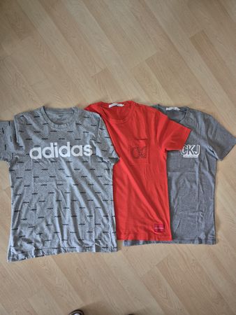3 T-Shirts: Adidas, Calvin Klein Jeans, Grösse M