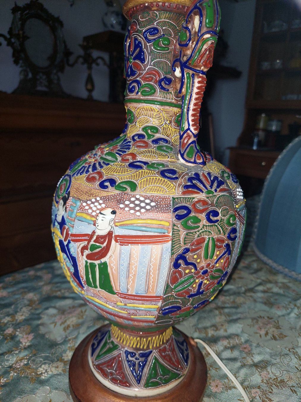 Lampade: Japanische Satsuma- Keramik Lampe – Usato da Siblingen venduto da rantiques 1