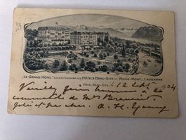Alte Postkarte Hotel Beau-Site Riche-Mont Lausanne 1904