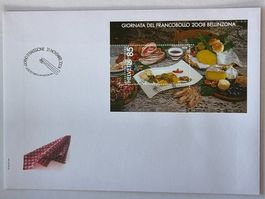 🍫🇨🇭 Bellinzona: TAG DER BRIEFMARKE 2008 FDC - Ausgabetag