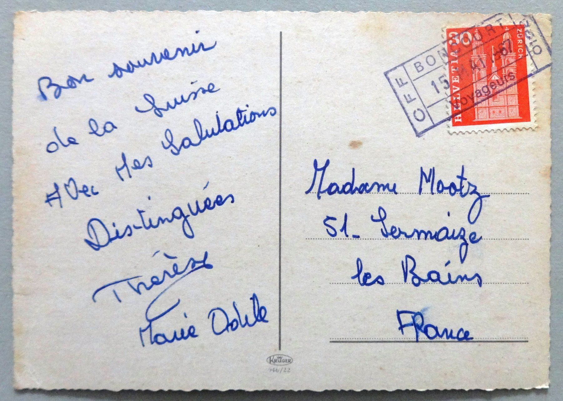 Cartoline postali: Zürich – Difettoso da Fétigny venduto da Billy2miny 1