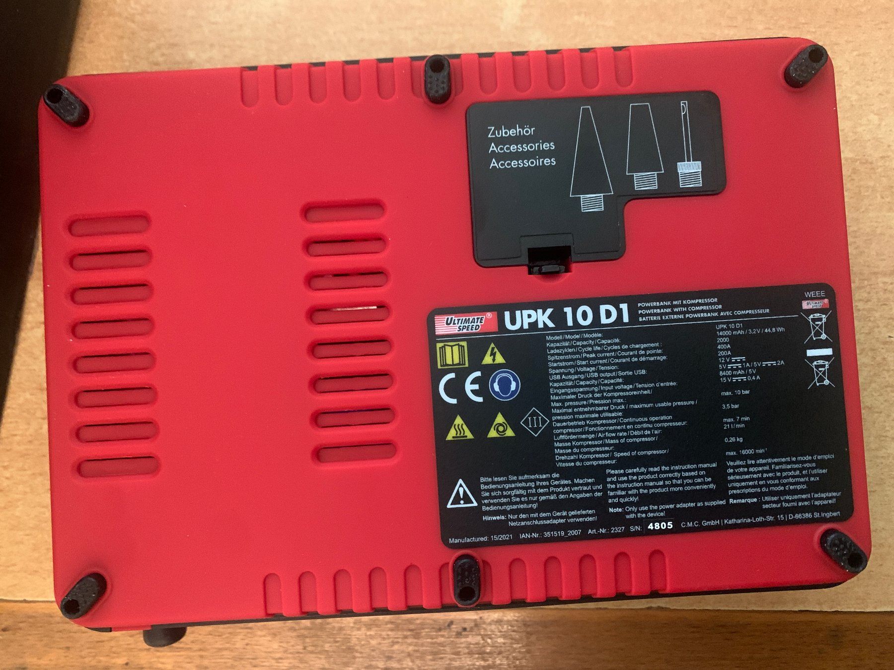 Caricabatterie: Powerbank mit Kompressor, Starthilfe (Ultimate Speed) – Nuovo e nell'imballaggio originale da Zürich venduto da Mobberhund 4