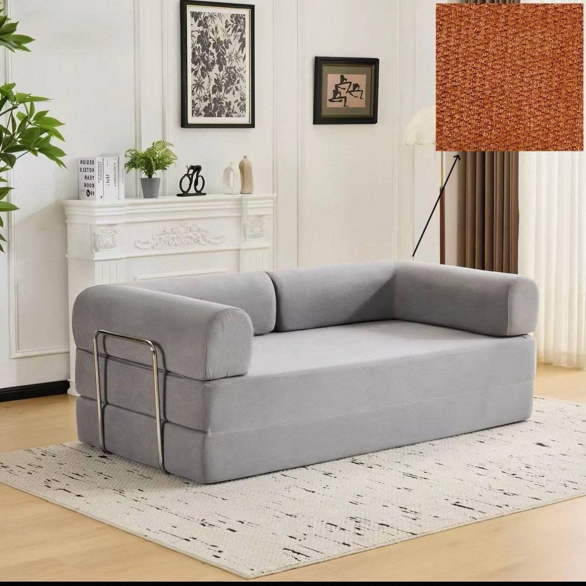 Divani: Schlafsofa 150cm hellgrau rahmenlos vakuum schnell – Nuovo e nell'imballaggio originale da Villeneuve VD venduto da iva_tf9m