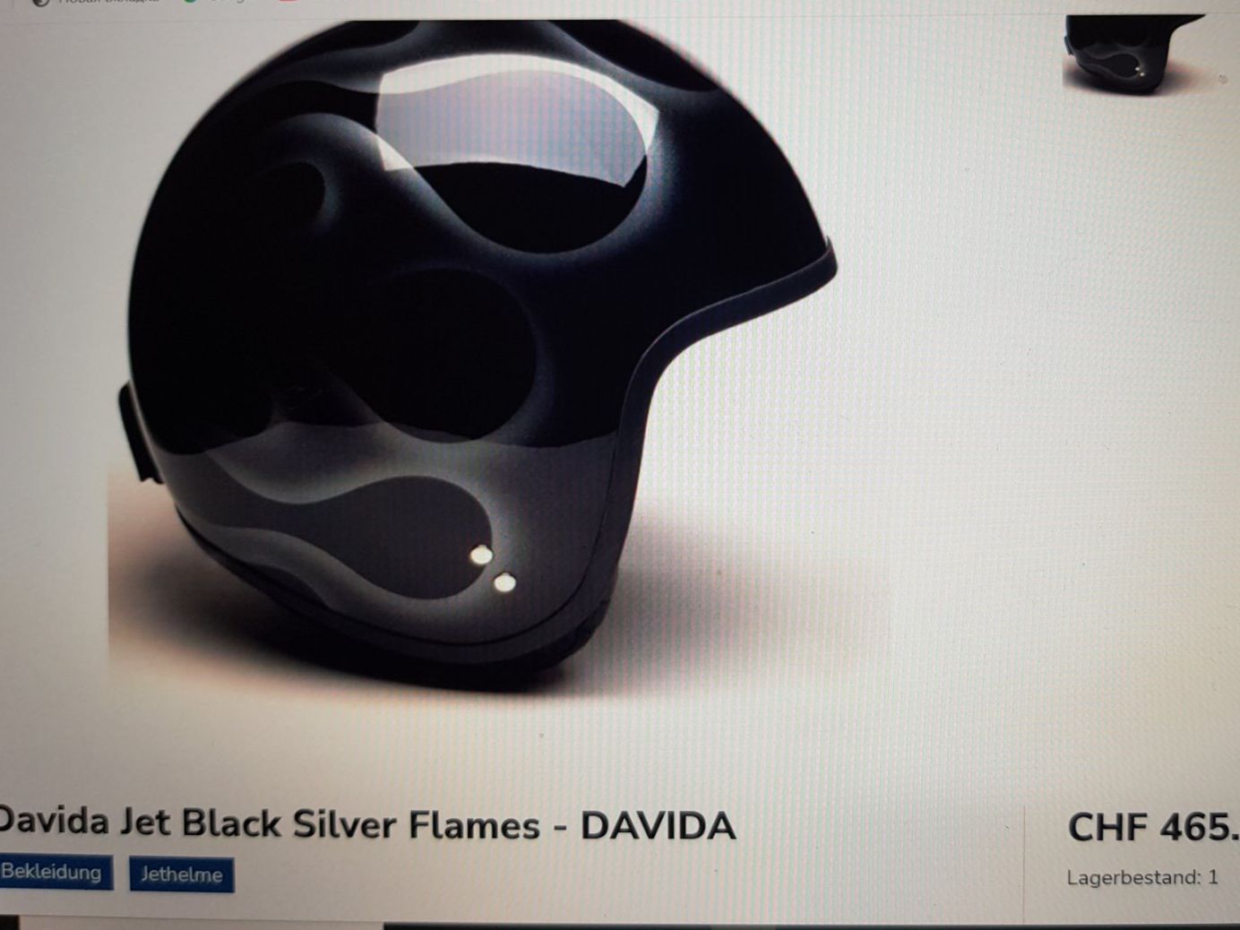 Helme & Visiere: Davida Jet Black Silver Flames - DAVIDA – Gebraucht aus Langenthal von sar_nm7g 4