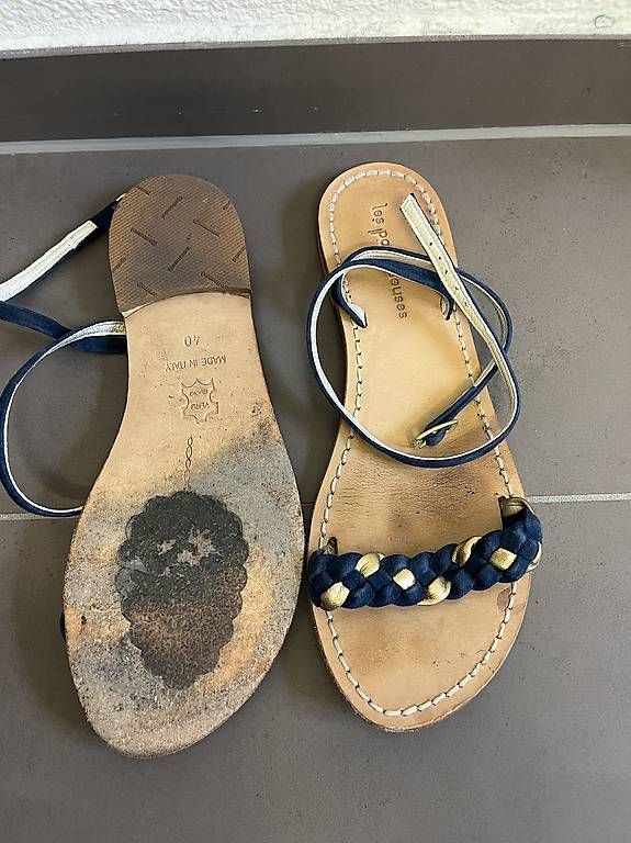 Scarpe da donna: Sandalen blau/gold – Usato da Zürich venduto da lux_t6lx 1