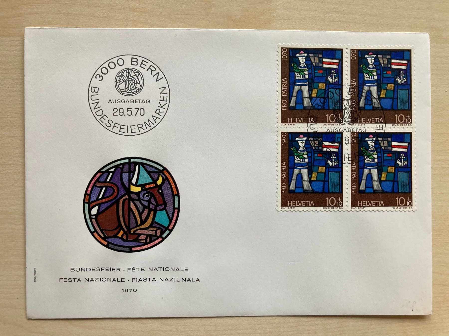 Tutti i francobolli: FDCs Pro Patria 1970 (Viererblocks) – Nuovo (secondo la descrizione) da Niederurnen venduto da Alpineyeti 1