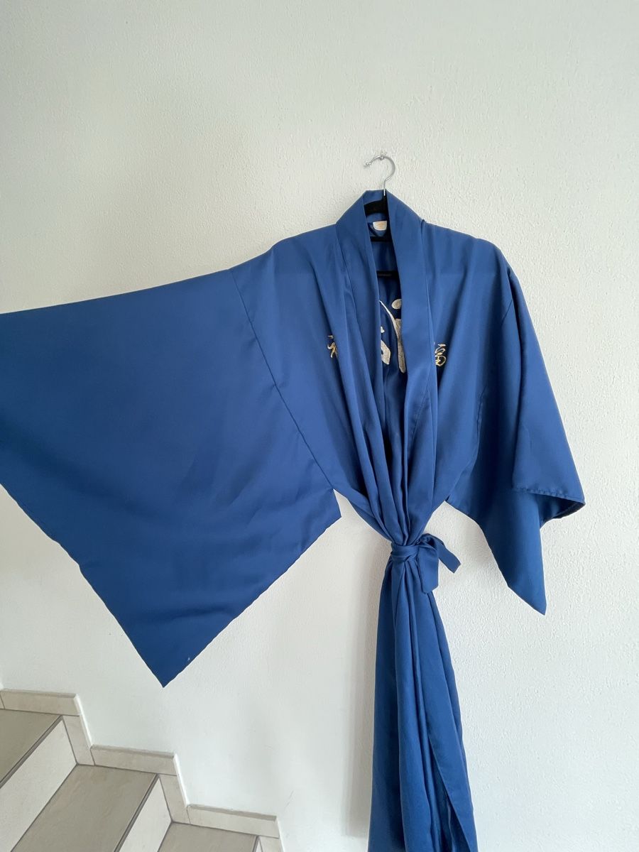 Kimono: JAPANESE KIMONO LONG CLASSIC - NAVY BLUE – Usato da Richterswil venduto da Prangins9 1