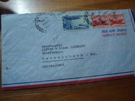 Flugbrief 1957, USA - Schweiz