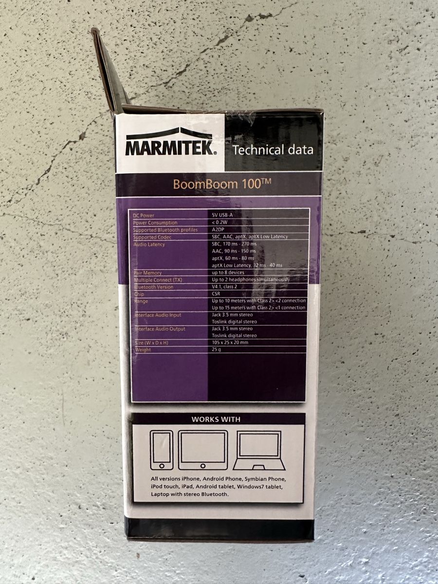 Unità & Adattatore: Marmitek BoomBoom 100 Bluetooth HD Audio Transmitter & Recei – Usato da Herrliberg venduto da psm_67l5 3