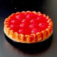 Obstkuchen m/Glasur auf Aluteller für Puppenstuben. NP 10.50