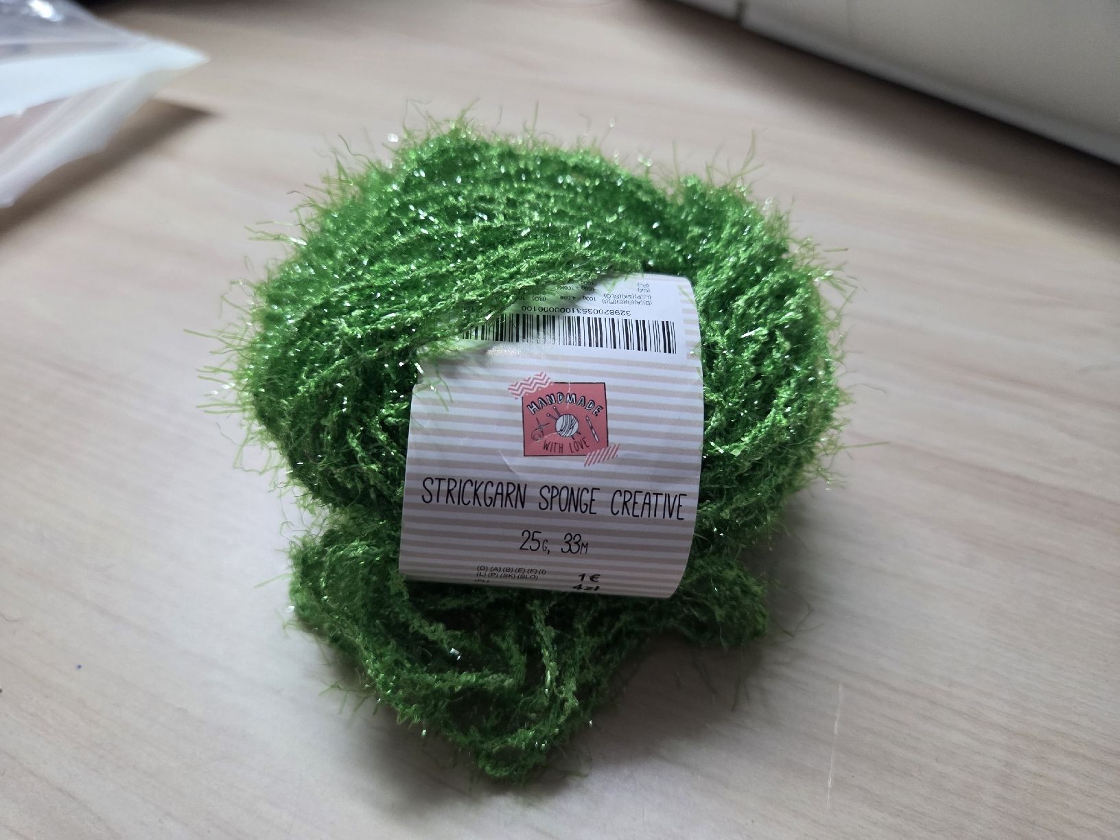 Lana: Strickgarn Sponge Creative grün neu 25gr 33m – Nuovo e nell'imballaggio originale da Subingen venduto da DENDLE20