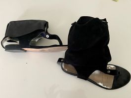 Sandalen Sandaletten schwarz Gr 40