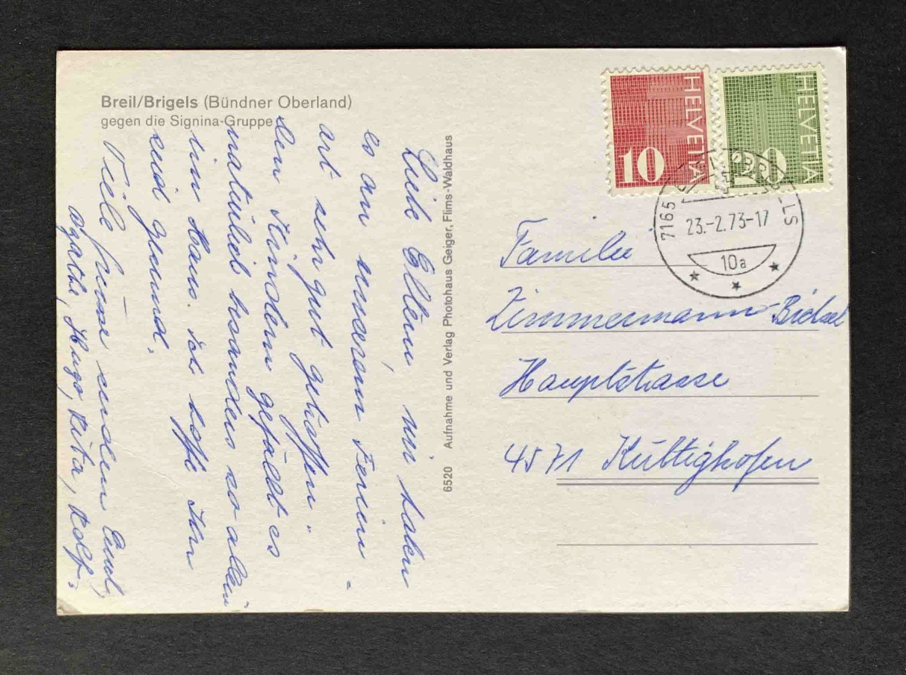 Cartoline postali: AK Breil Brigels Bündner Oberland – Usato da Goldau venduto da artelier1 1