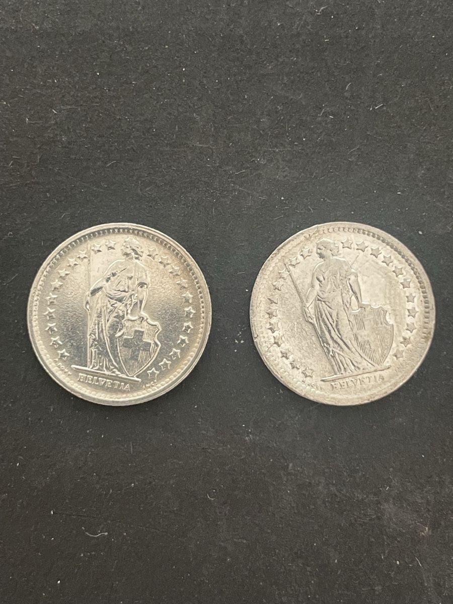 Alle Münzen: 2 x -.50 Silber CH Jahr 1966 – Gebraucht aus Meierskappel von Hala03 2