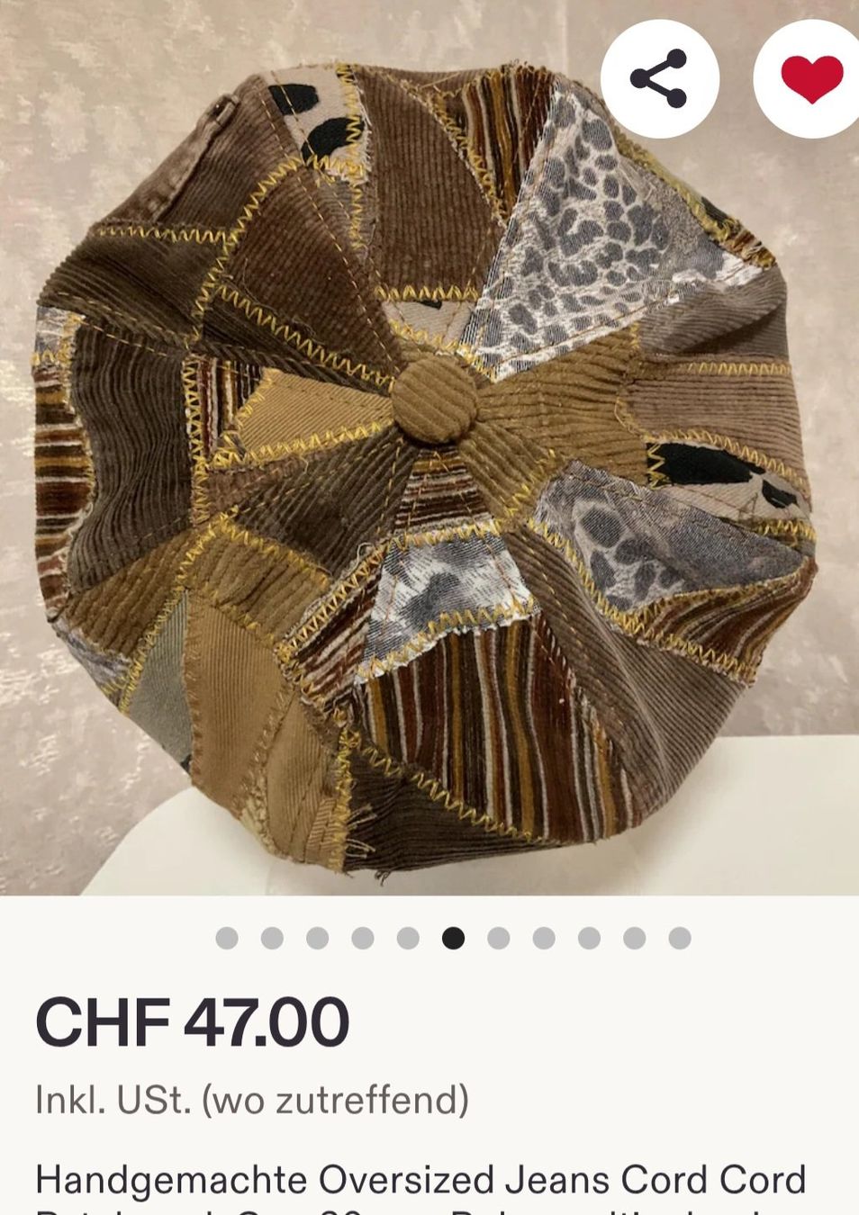 Copricapi, berretti & cappellini: Unikat handmade boho vintage mütze – Nuovo (secondo la descrizione) da horn venduto da CherryCrow 2
