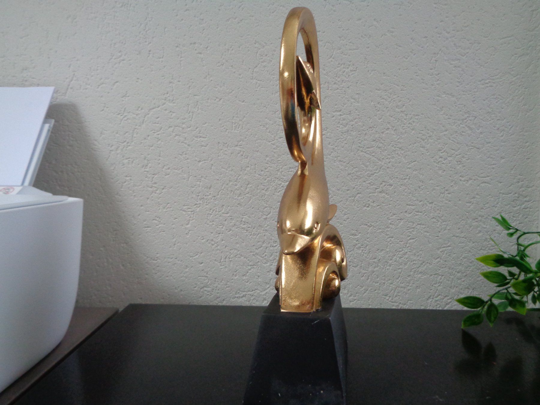 Statuette: Delfin Duo in gold – Nuovo e nell'imballaggio originale da Langenbruck venduto da Gumsi 4