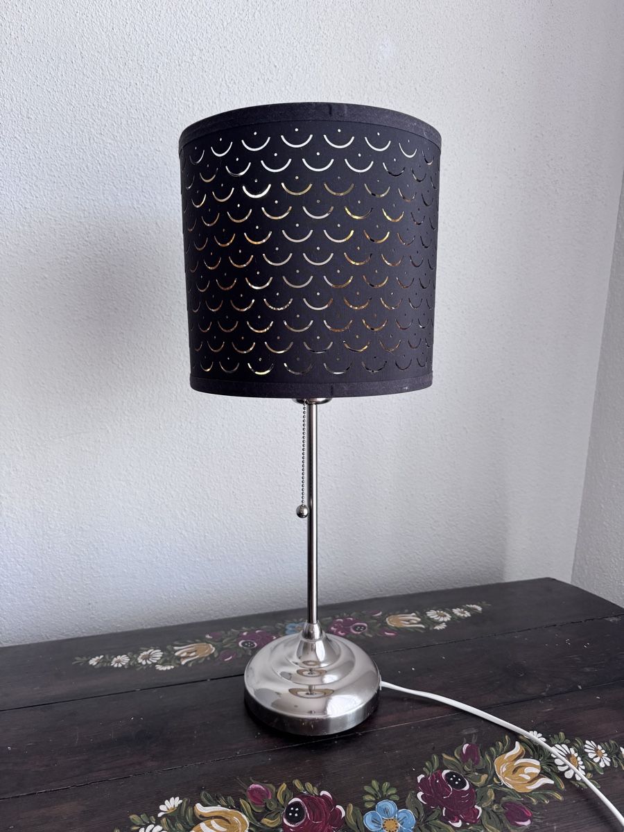 Ikea Lampade: Tischlampe Metall schwarz Muster – Usato da Grüningen venduto da dnawork 1