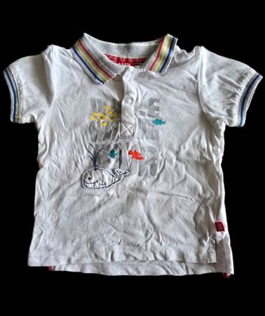 Süsses Poloshirt Kanz Gr. 74 Walfisch Sommer 👍