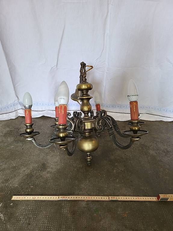 Lampade: Lustre style baroque laiton 6 branches – Usato da Lausanne venduto da ber_qk5j