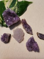 6 kleine Amethyst Drusen Stücke