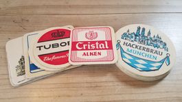 Rarität, 14 sehr alte Bierdeckel Sammlung Tuborg...