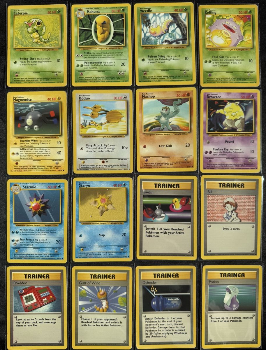 Pokémon Carte collezionabili: Vintage Pokemon Base Set 16 Cards Set – Usato da Winterthur venduto da SiddyPokemon