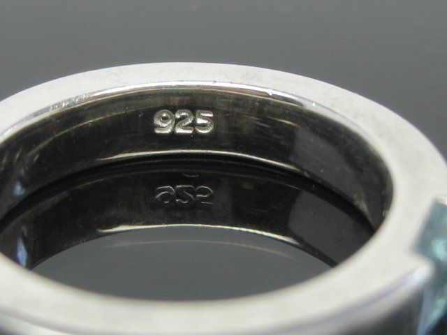 Anelli: Silber Ring 925 blauer Schmuckstein eckig / Gr. 53 / 7.07 g – Usato da Ermatingen venduto da Decovin 5